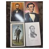 4 vintage postcards featuring various portraits