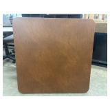 Flash Furniture card table features a brown