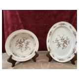 platter iNoritake Ivory China Asian Song pattern