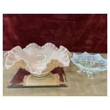 Fenton Art Glass pink opalescent hobnail