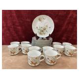 Shafford 'Ecstasy' n 12luncheon plates and 12