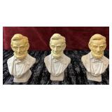 3 Vintage Avon Abraham Lincoln Aftershave Bottles