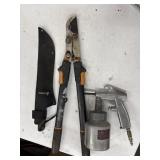 Vintage Sears sandblaster, Fiskars bypass