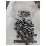 Assorted socket set lot features various metal