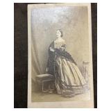 Carte-de-visite print of a Victorian woman.