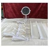 white over-the-door hook racks,  floating wall