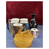 Bundle of mugs,bowls, Tequila roses shot glass
