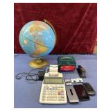 Bundle world globe, printing calculator,cell