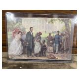 Vintage postcard depicting the painting 'Lincoln