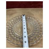 Bubble' pattern glass plates, bowls, and vases.