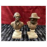 2 pc. Sculpture bronze finished high density