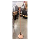 Pink Lalia Home torchiere floor lamp.