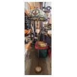 Tiffany style stained glass floor lamp.