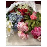 Bundle of artificial flowers.