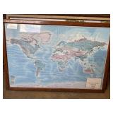 Vintage Hammond Stereographic World Map from the