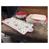 4 piece American Atelier floral pattern
