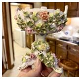 Von Schierholz Dresden Porcelain Footed Compote