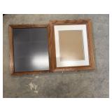 2 vintage-style wooden picture frames featuring a