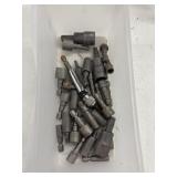 Magnetic nut setters and screwdriver bits