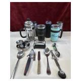 Bundle insulated cups, French press coffee maker,
