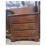 Colonial revival style mahogany 3-drawer chest.