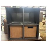Black four-cube organizer by ClosetMaid.