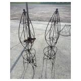 2  Durable Trellis Metal plant supports,