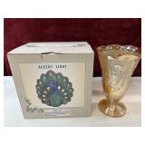 Cracker Barrel resin peacock accent light and