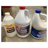 Bundle of bleach,cleaning vinegar, and outdoor