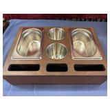 Wooden condiment board,