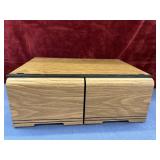 1980s wood grain storage drawer