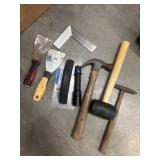 Drywall Tools, Hammers, Measuring & flashlight.