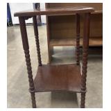 Vintage two-tier wooden side table