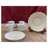 white porcelain pedestal plate, Treasure Master