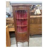 French Louis XV-style Corner Display Curio Cabinet