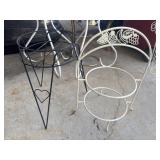 Vintage mid-century modern black metal plant