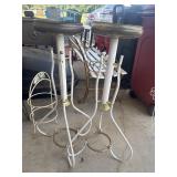 2 Vintage mid-century modern white and