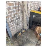 5 multi-tiered, cone-shaped metal wire tomato