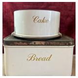 Vintage  Decoware cream and copper metal cake
