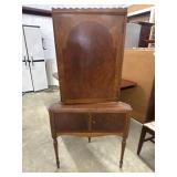 Colonial Flame Mahogany Corner Desk Cabinet