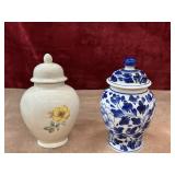 Ceramic ginger jars.