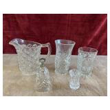 Pressed glass small pitcher, vase, glass, vase