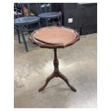 Vintage mahogany tripod side table.