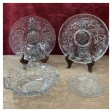 Serving platters, bowl, and small dessert dish