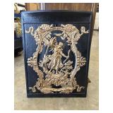 Antique Victorian-era cast iron summer fireplace