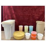 Bundle Tupperware cereal keeper, pitcher, tumbler