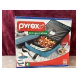 Pyrex portables. In box