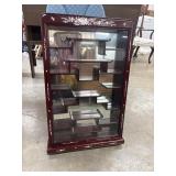 Vintage Chinese mahogany wall-mounted curio