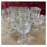 Bundle of  goblet and sherbet glasses.