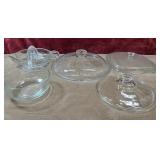Bundle glass lids, glass citrus juicer, and  prep